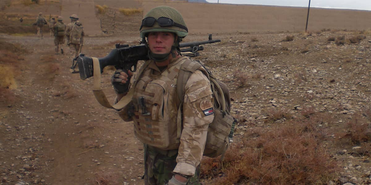 Geraint Jones serving in the British Army in Iraq and Afghanistan
